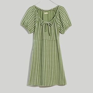 Madewell Green Checkered Dress